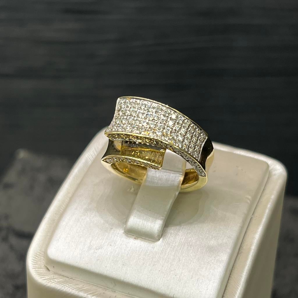 18 karaat gouden ring massief model, Ophalen of Verzenden, Nieuw, Goud, Dame