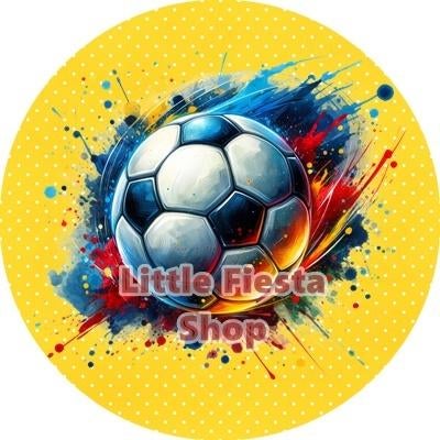 L1307 icing frosting voetbal 18cm eetbare taart plaat print, Ophalen of Verzenden, Nieuw, Taarten, Versiering