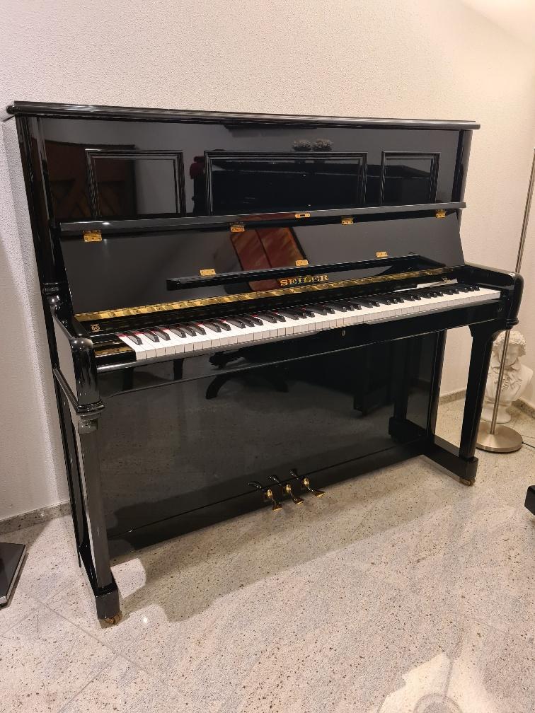 Seiler 131 SMR zwart hoogglans concertpiano occasion (2000), Niet ingevuld, Gebruikt, Zwart, Niet ingevuld