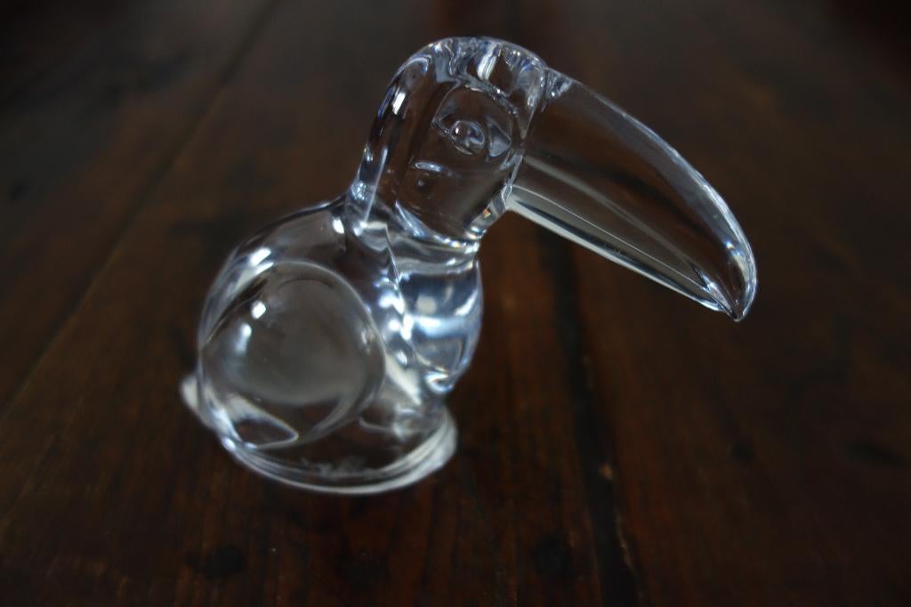 Glazen beeld vogel toekan, Verzamelen, Ophalen of Verzenden, Zo goed als nieuw, Dier