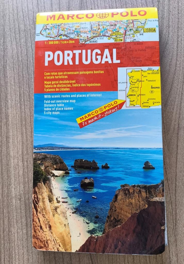 Marco Polo autokaart Portugal 1:300000, Boeken, Reisgidsen, Europa, Ophalen of Verzenden, Zo goed als nieuw, Reisgids of -boek