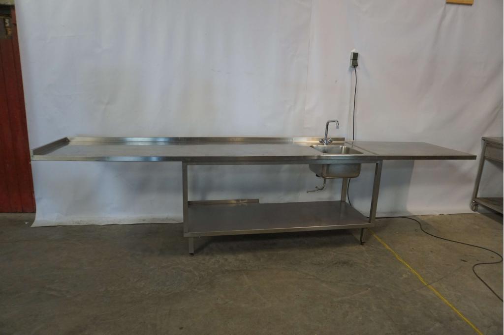 RVS werktafel spoeltafel aanvoertafel afvoertafel horeca, Niet ingevuld, Gebruikt, RVS Meubilair, Niet ingevuld