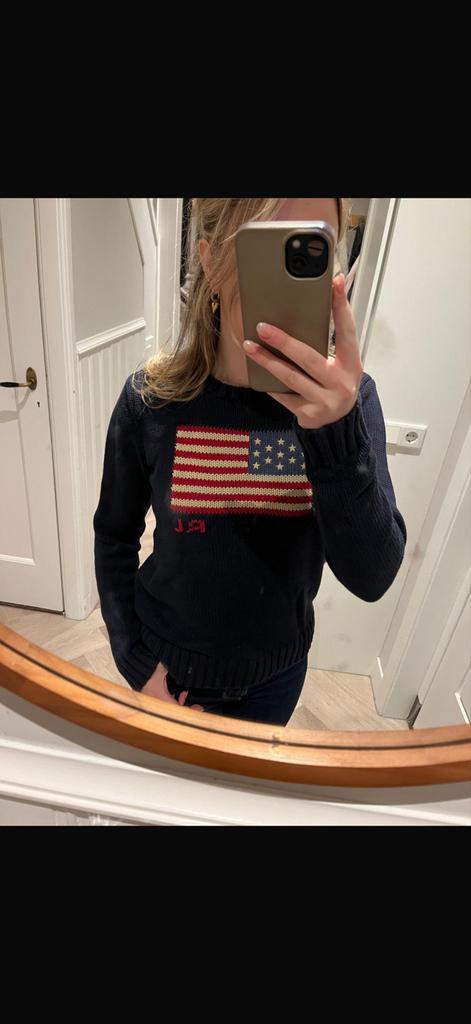 Ralph Lauren vlaggen trui - Maat M, Kleding | Dames, Truien en Vesten, Ophalen of Verzenden, Zo goed als nieuw, Maat 38/40 (M)
