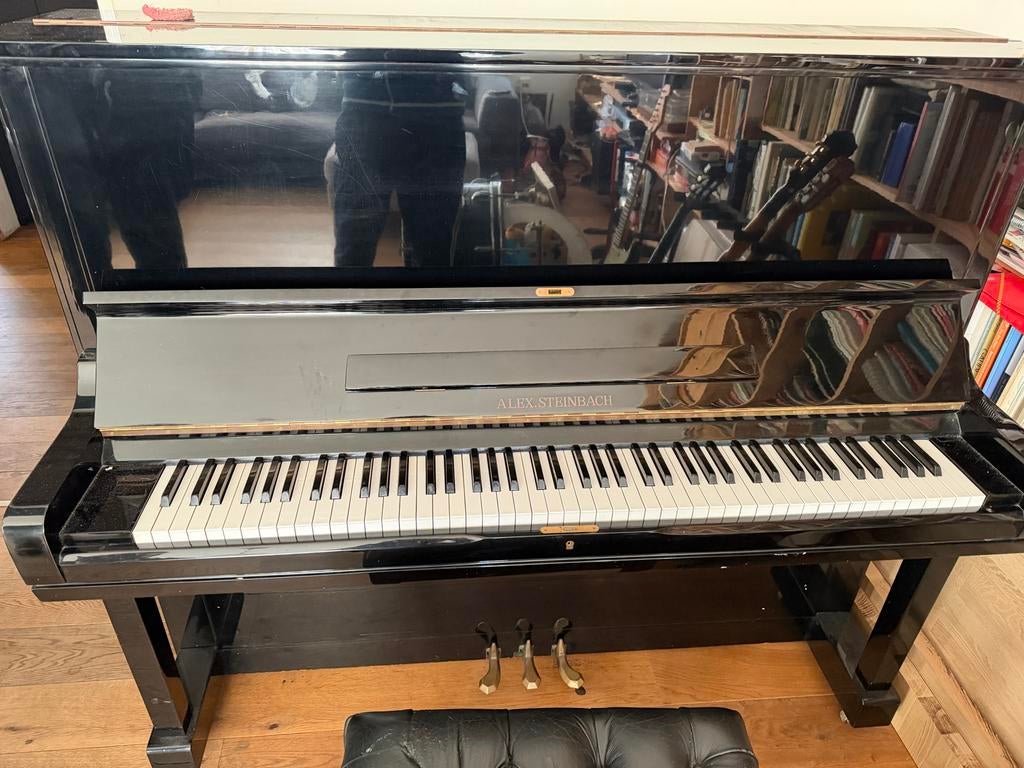 Alex Steinbach staande vleugel piano, Muziek en Instrumenten, Piano's, Ophalen, Gebruikt, Zwart, Piano