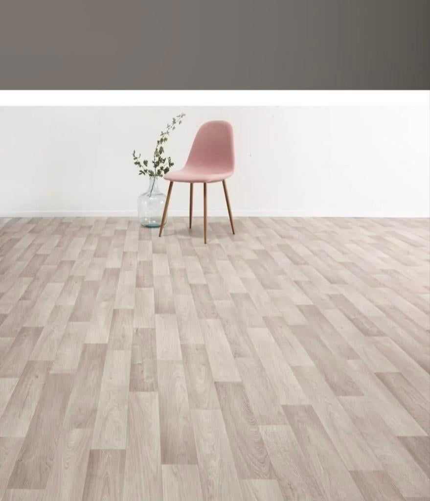 Vinyl vloer Brooklyn Grijs 7 x 4 meter, incl ondervloer 28m2, Nieuw, Ophalen of Verzenden, 25 tot 50 m², Grijs