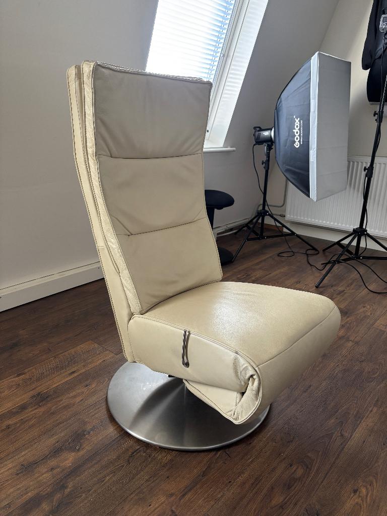 Lederen fauteuil Eijerkamp, Gebruikt, 75 tot 100 cm, Ophalen of Verzenden, Leer