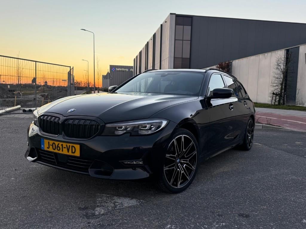 BMW 3-Serie 320d 190pk Aut 2020 Zwart Hybride NAP!, Auto's, Automaat, Achterwielaandrijving, Zwart, Zwart