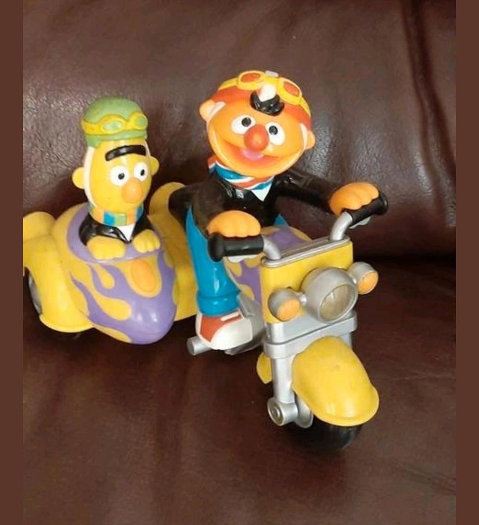Sesamstraat Bert en Ernie motor met zijspan speelgoed, Ophalen of Verzenden, Gebruikt