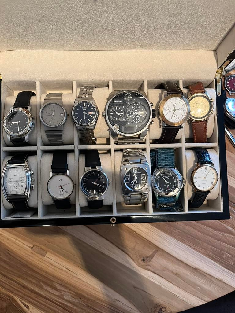 Verschillende horloges incl koffer, Ophalen, Gebruikt, Overige merken