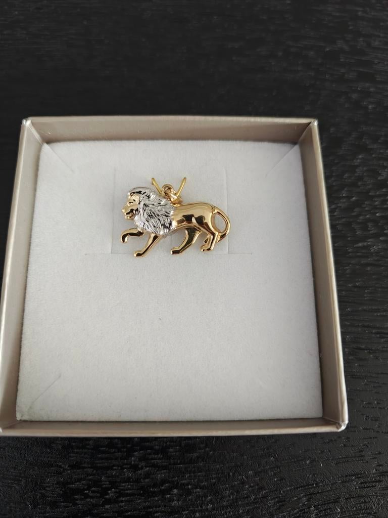 Nieuwe 14 Karaat Gouden Leeuw Hanger, Ophalen of Verzenden, Nieuw, Goud, Goud