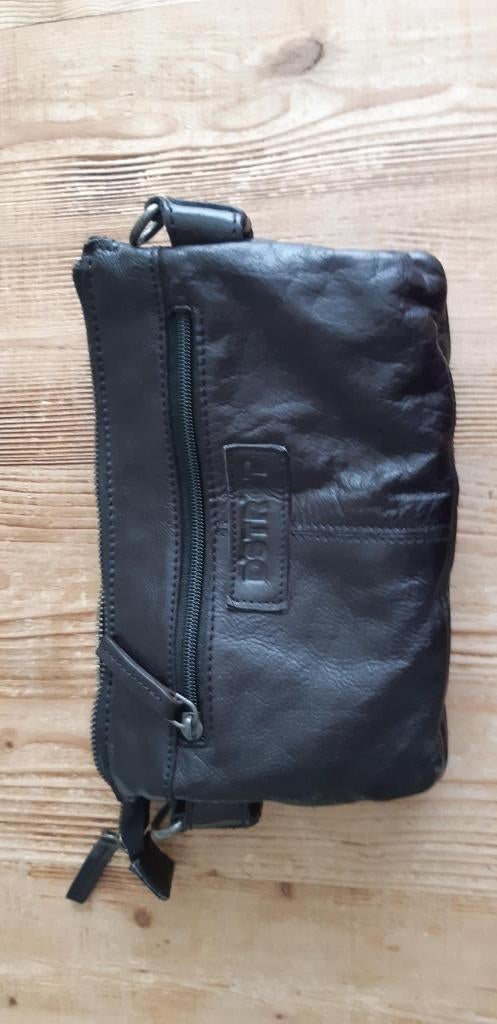leren tas (clutch), Ophalen of Verzenden, Zo goed als nieuw, Zwart, Schoudertasje
