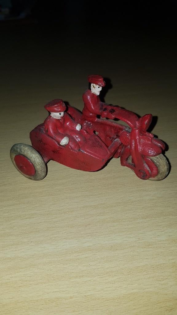 Vintage gietijzeren Hubley Police sidecar 1935, Ophalen of Verzenden, Zo goed als nieuw, Motoren