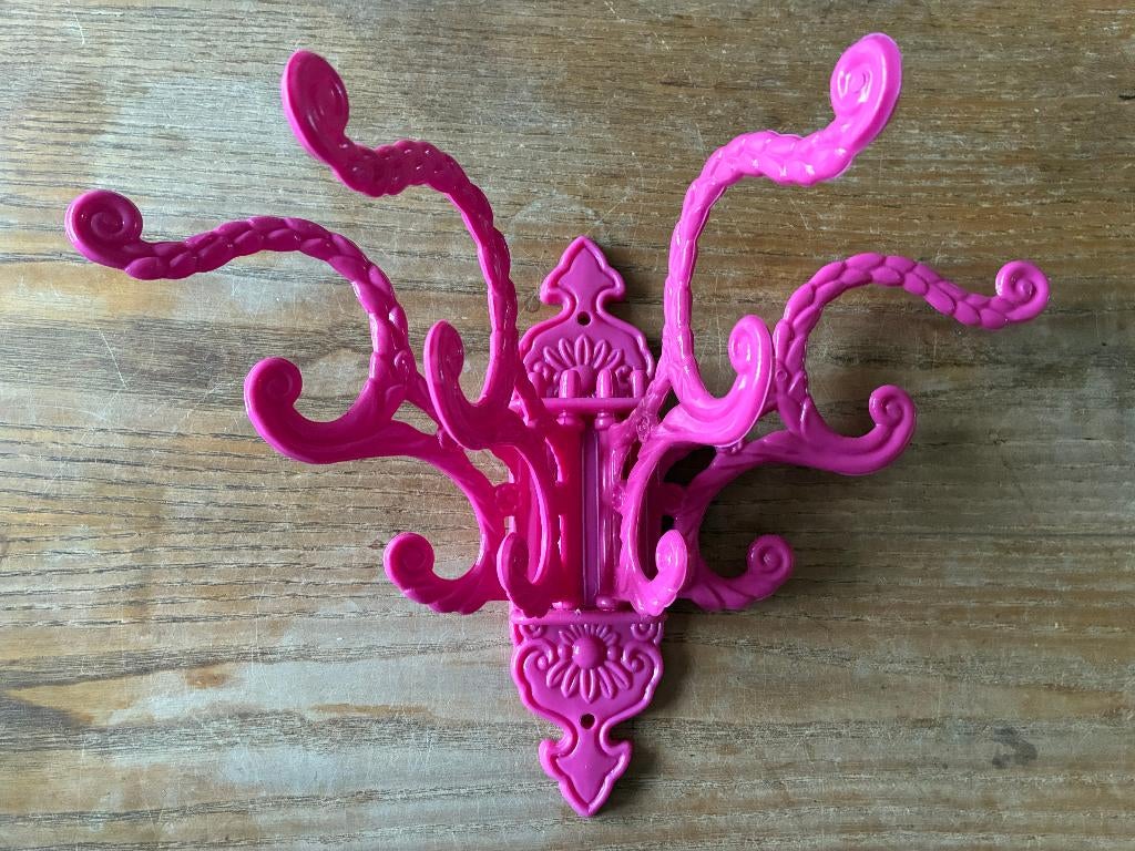 Roze kunststof plastic kapstok wandkapstok, Wandkapstok, Kunststof, Ophalen of Verzenden, Zo goed als nieuw