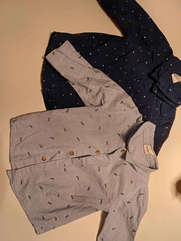2 Overhemden maat 74, Ophalen of Verzenden, Gebruikt, H&M, Jongen