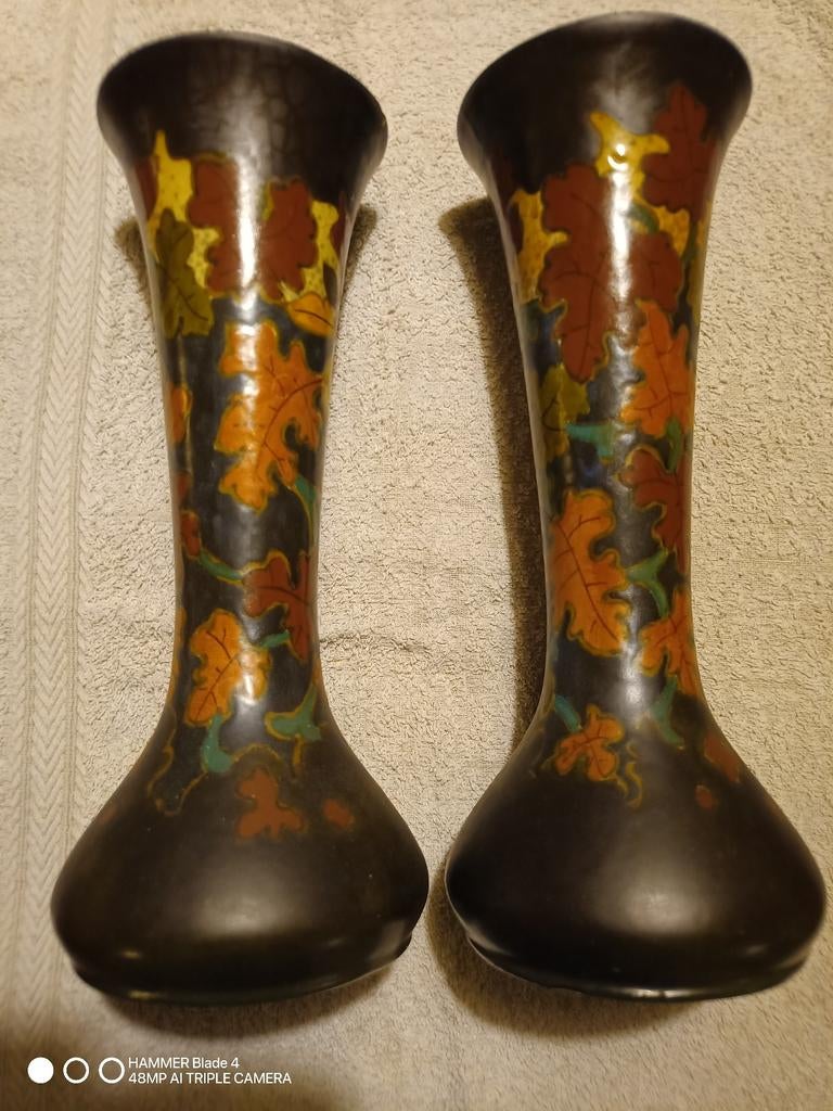 aardewerken vazen, mogelijk Delfts groen, Antiek en Kunst, Antiek | Vazen, Ophalen of Verzenden