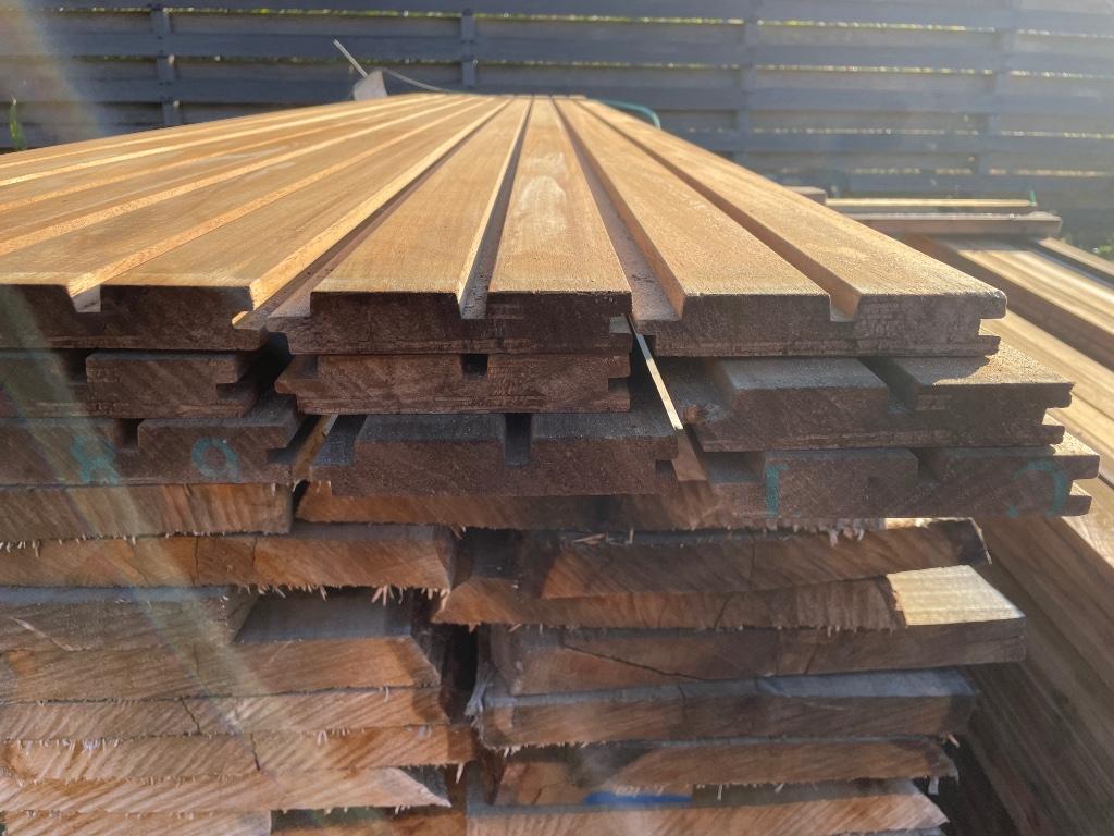 Ayous gevelbekleding channelsiding rabat ook frake  outlet, Ophalen, Planken, Nieuw, Hardhout