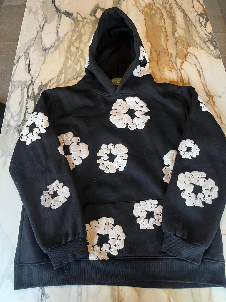 Denim tears hoodie, Kleding | Heren, Truien en Vesten, Ophalen of Verzenden, Zo goed als nieuw, Maat 52/54 (L), Zwart