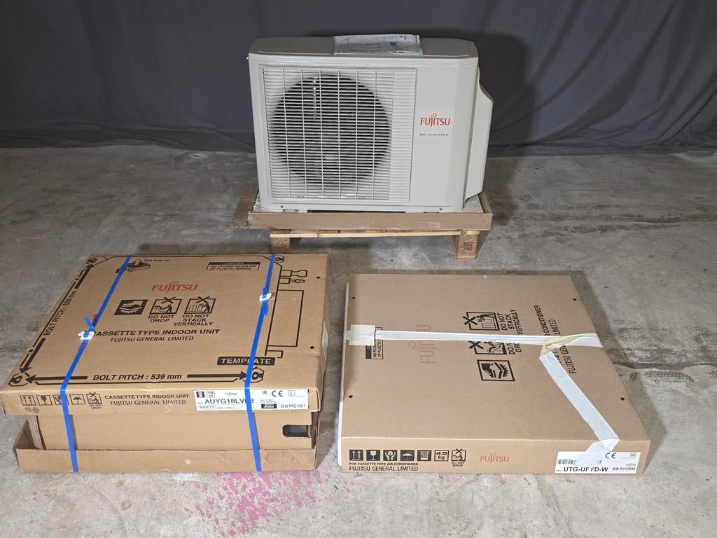 5,2 kW Fujitsu cassette airco warmtepomp inverter NIEUW, Koelen en Ontvochtigen, Timer, 3 snelheden of meer, Ophalen of Verzenden