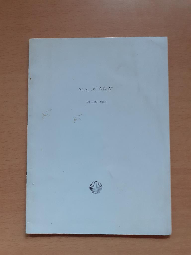 Zeldzaam! S.T.S. Viana, Shell tankschip Programmaboekje doop, Verzenden, Gebruikt, Motorboot, Boek of Tijdschrift