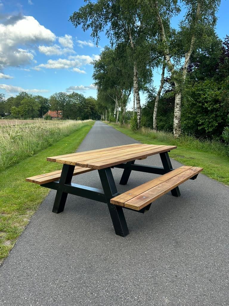Hardhouten picknicktafel tuintafel hardhout, Tuin en Terras, Picknicktafels, Nieuw, Rechthoekig, Ophalen of Verzenden