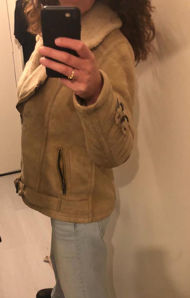 Lammy winterjas, Ophalen of Verzenden, Gedragen, Maat 38/40 (M), Beige