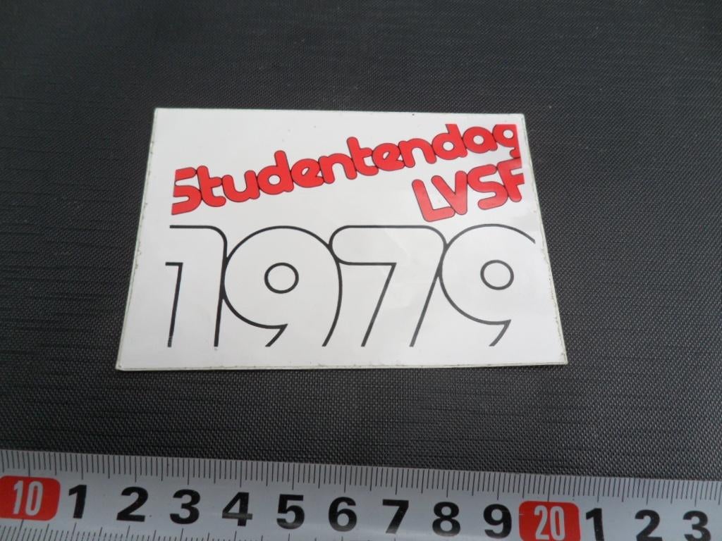 sticker Studentendag LVSF 1979, Ophalen, Zo goed als nieuw