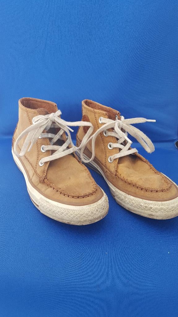 Converse All Star sneakers, bruin leer, maat 36,5. 8A3, Tweedehands verkoop, Tweedehands verkoop, Bruin, Ophalen of Verzenden