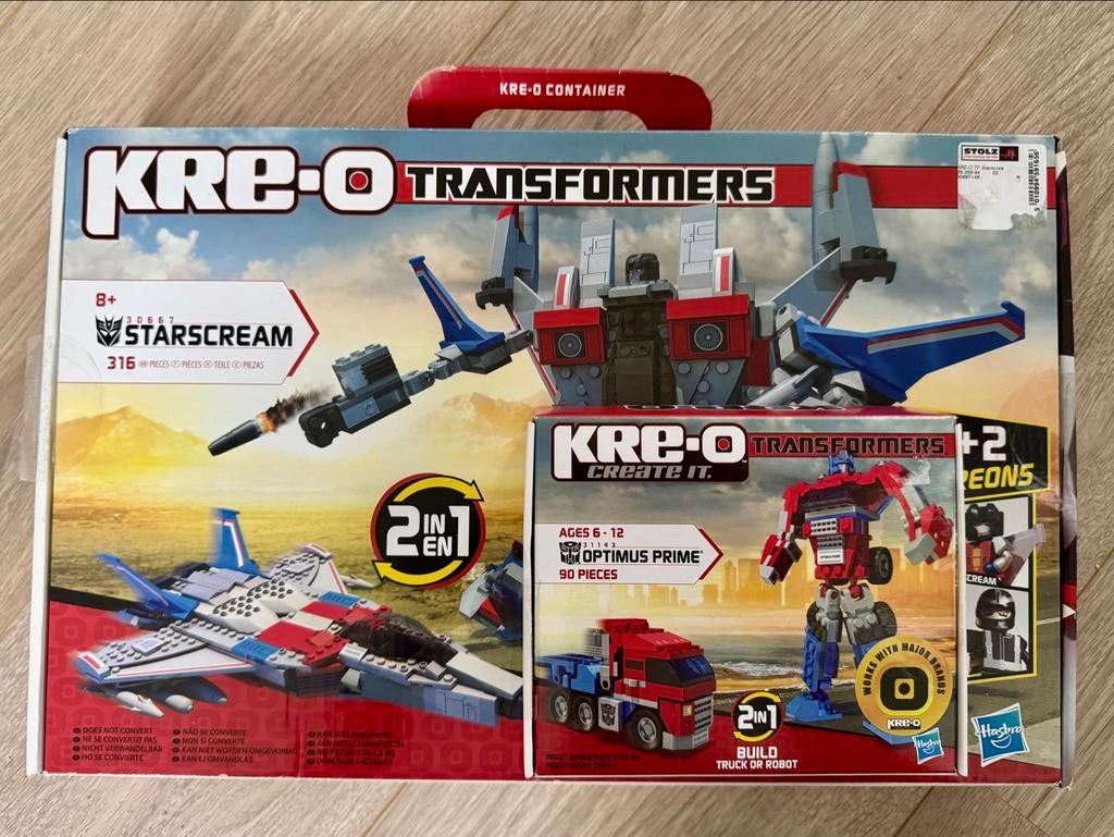 Kre-O Transformers Starscream en Optimus Prime (nieuwstaat), Overige generaties, Ophalen of Verzenden, Zo goed als nieuw