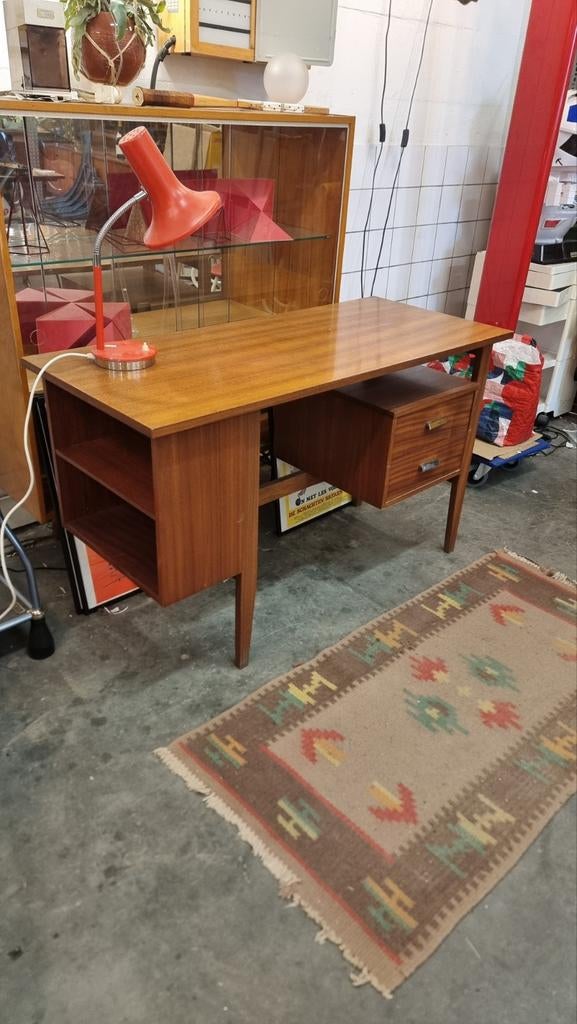 Vintage bureau Jaren 60 teak, Ophalen, Gebruikt, ,, ,