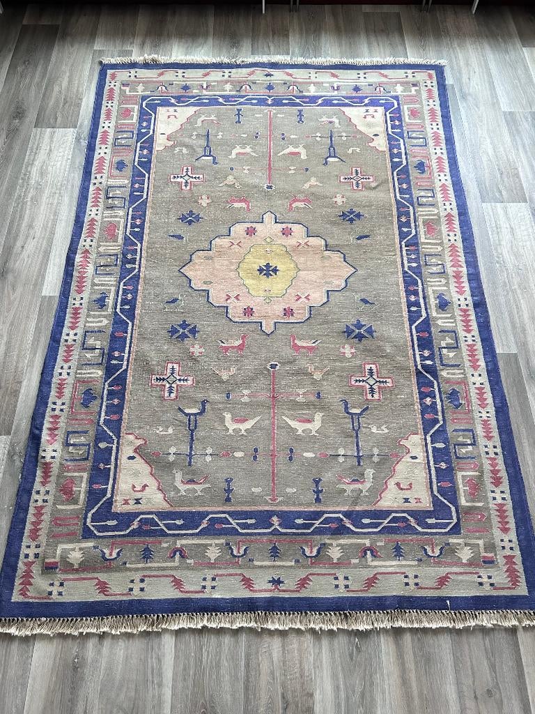 Handgemaakt Kelim kleed 260cm x 165cm - stoer sober, Ophalen of Verzenden, Nieuw, Rechthoekig, 200 cm of meer