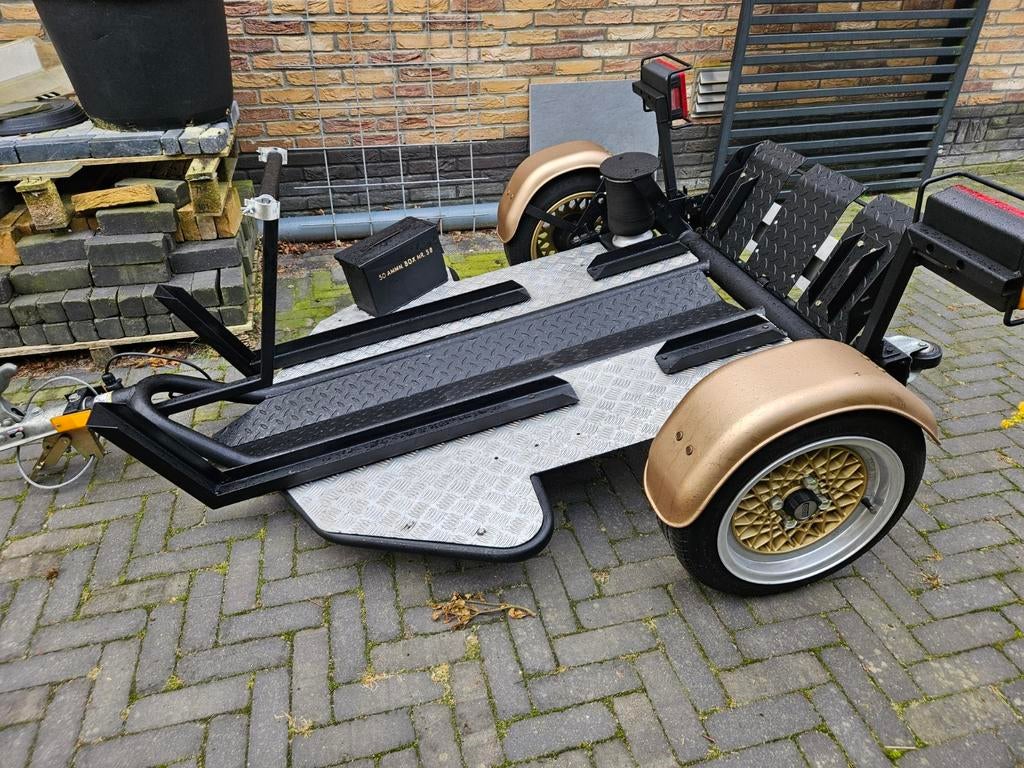 Airtrailer custom, luchtgeveerd, brommer/fiets/brommobiel, Ophalen of Verzenden, Gebruikt
