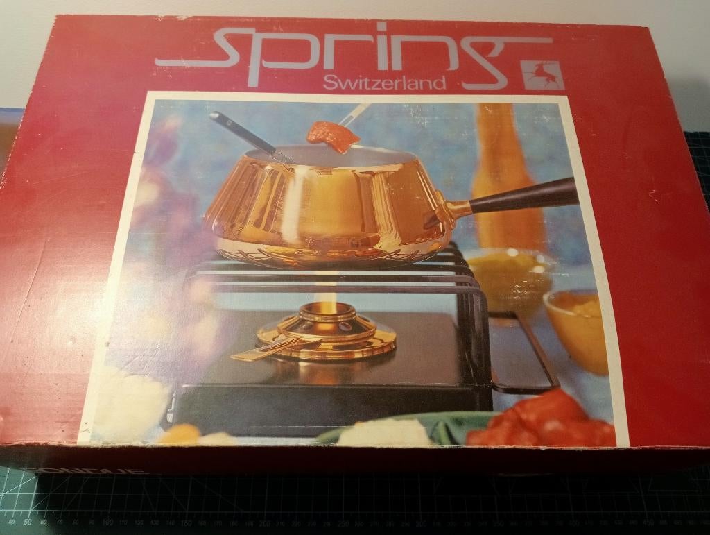 Spring koperen fonduestel, Ophalen of Verzenden, Nieuw, Brander, Fonduepan