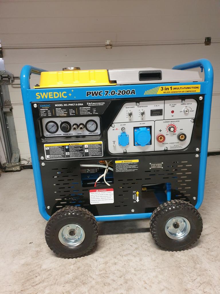 Lasapparaat, compressor en aggregaat in 1, Doe-het-zelf en Verbouw, Ophalen, Nieuw, Benzine