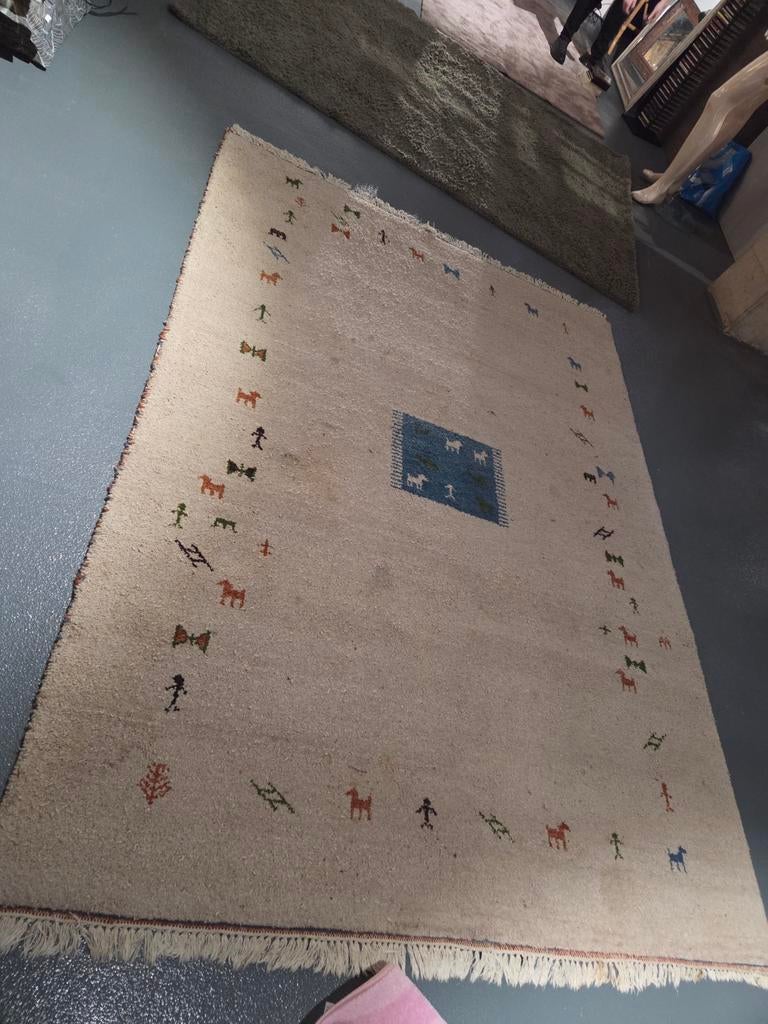 Gabbeh tapijt vintage, Ophalen of Verzenden, Rechthoekig, 200 cm of meer