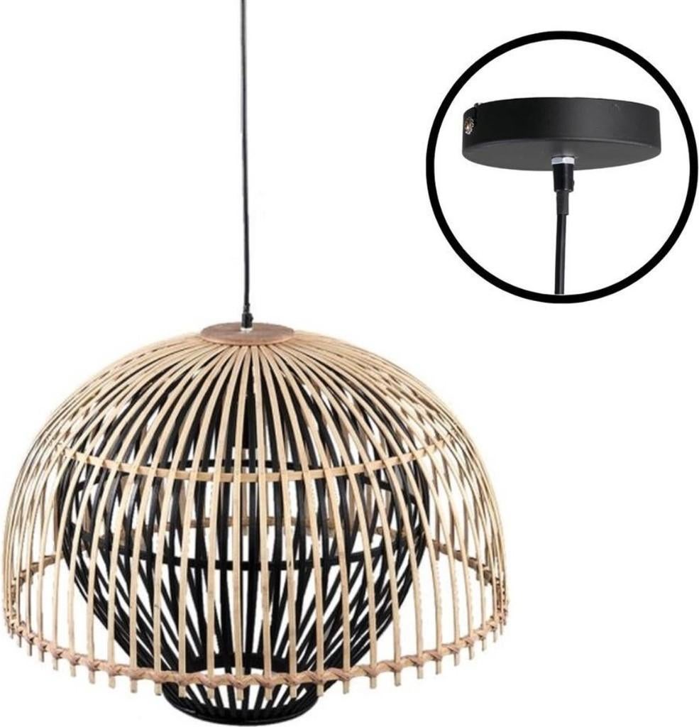 PTMD Mykel Hanglamp - 61 x 61 x 46 cm - Bamboe. NIEUW, Overige materialen, Nieuw, Ophalen of Verzenden, Nvt