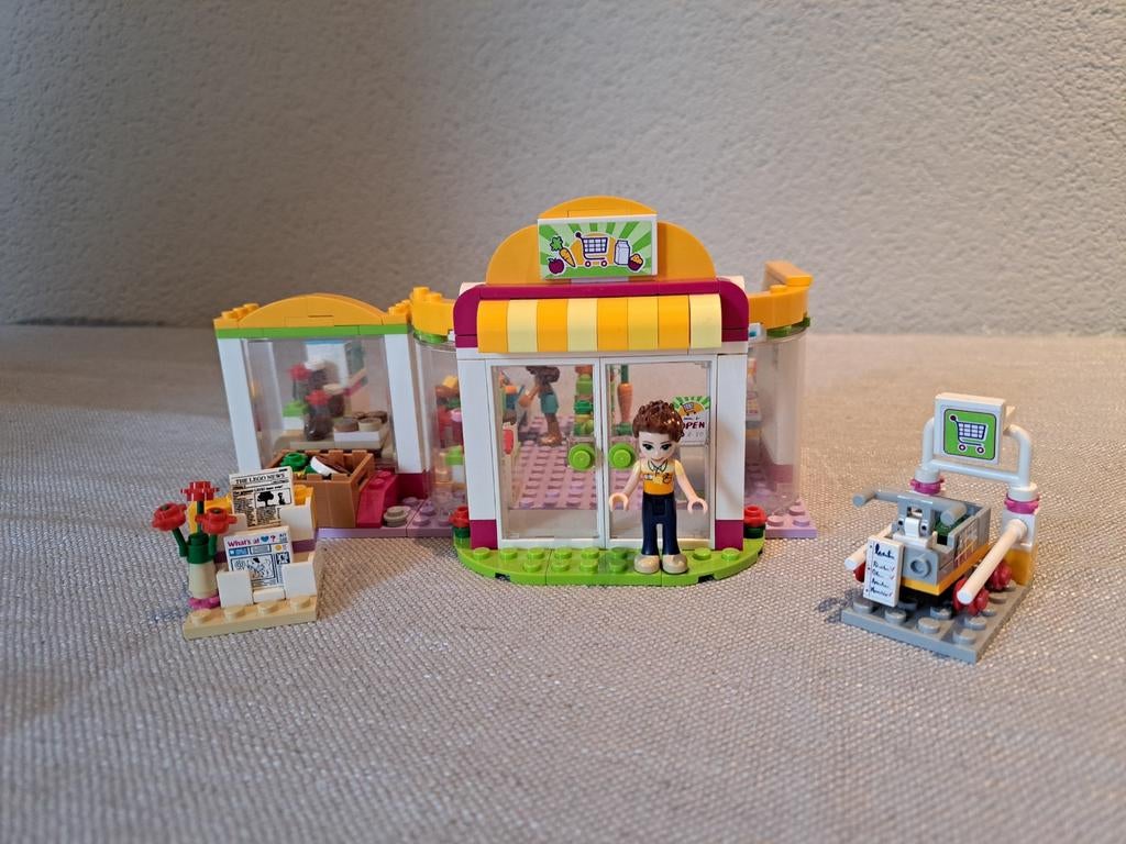 Lego Friends Hartlake Supermarkt 41118, Ophalen of Verzenden, Zo goed als nieuw, Complete set, Lego