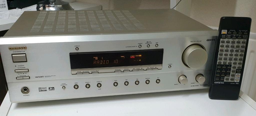 Onkyo tx-ds494 receiver + afstandsbediening, Ophalen of Verzenden, Gebruikt, Onkyo