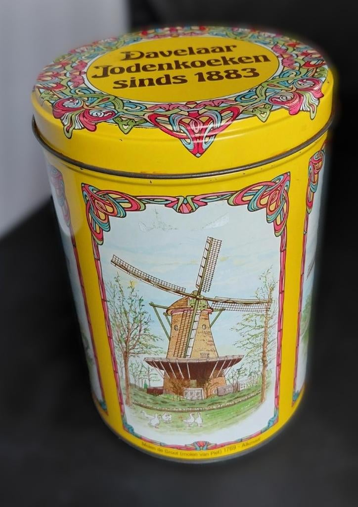 Blik Davelaar Jodenkoeken, molens, Ophalen of Verzenden, Zo goed als nieuw, Overige