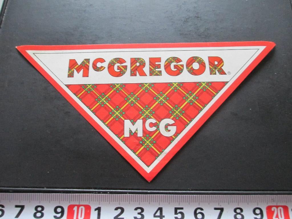 sticker schotse ruit tartan McGREGOR McG, Ophalen, Zo goed als nieuw