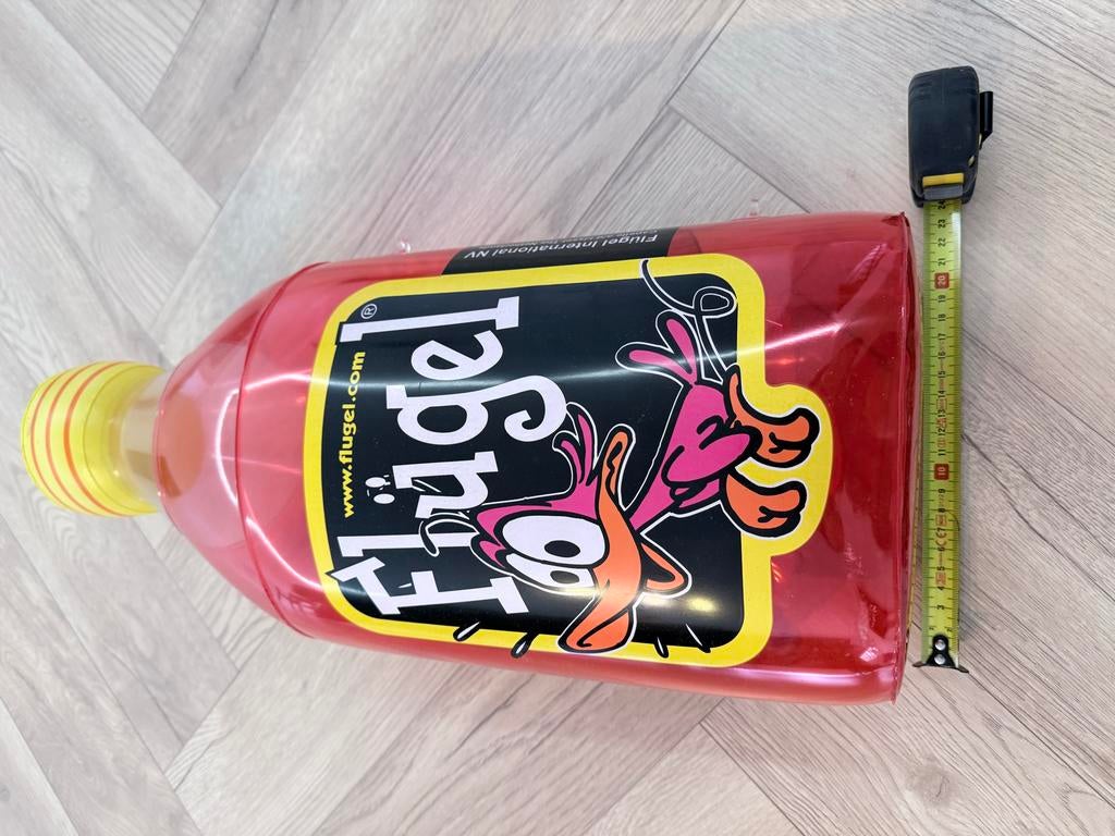 Grote opblaasbare Flügel fles - Reclame item, Ophalen of Verzenden, Gebruikt, Overige typen