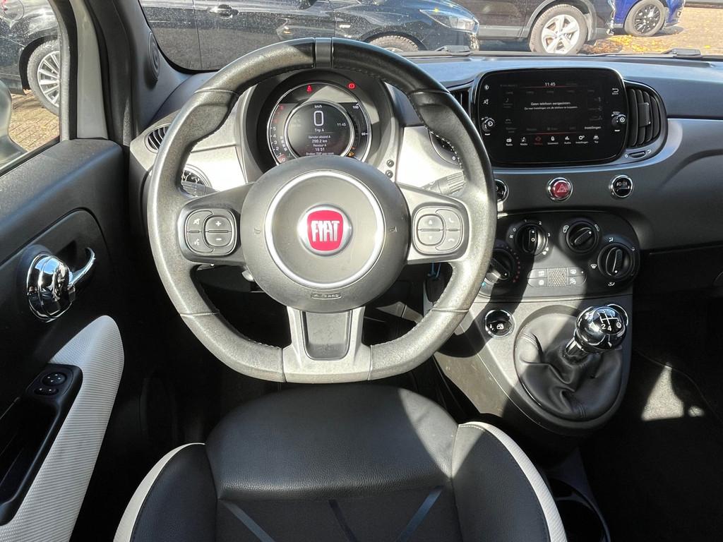 Fiat 500 1.2 Cabrio 69PK Trekhaak,CarPlay,Airco,Cruise,Isofi, Voorwielaandrijving, Gebruikt, 4 cilinders, 4 stoelen