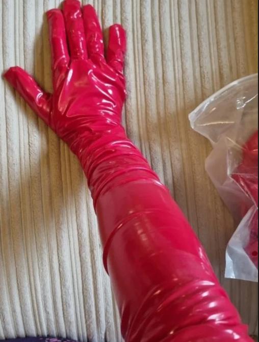 rode lak handschoenen, Verzenden, Nieuw, Maat 38/40 (M), Handschoenen