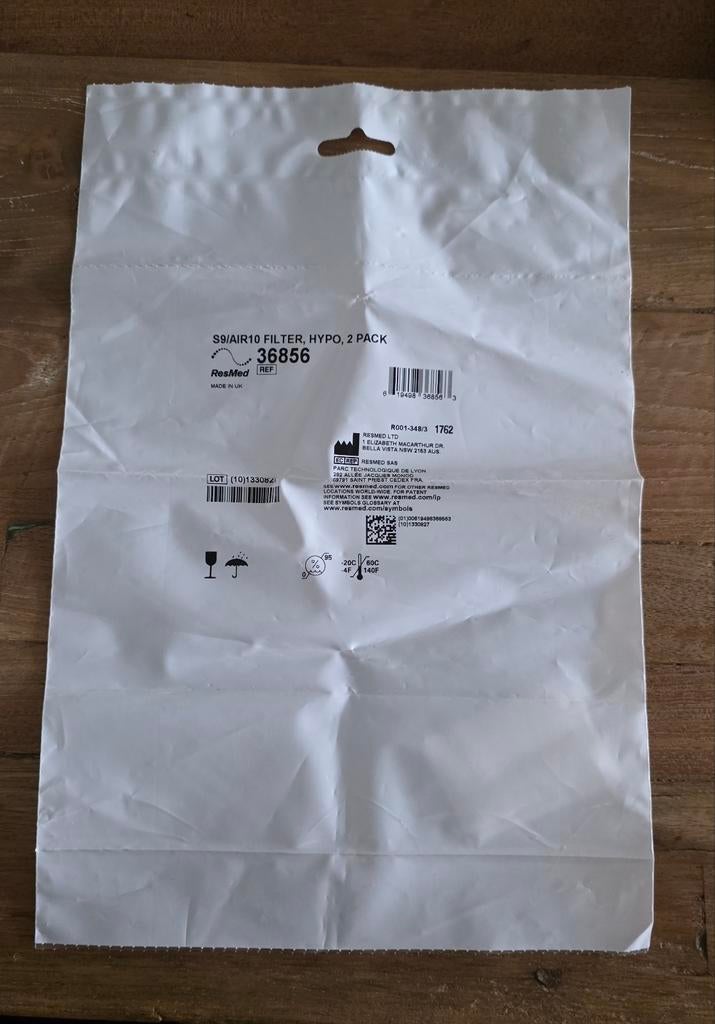 NIEUW ResMed S9/AIR10 filters, HYPO 2 pack 36856, Ophalen of Verzenden, Nieuw, Overige typen