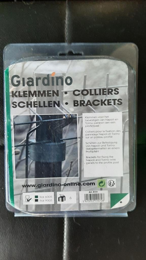 4 Bevestigingsklemmen, Tuin en Terras, Gaas en Draad, Ophalen, Nieuw, Minder dan 10 meter, Overige typen