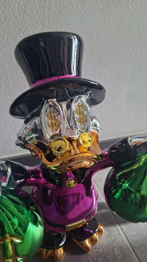 Mc Duck Scrooge beeld dinsney McDuck Dagobert Duck NIEUW!, Beeldje of Figuurtje, ., Ophalen of Verzenden, .