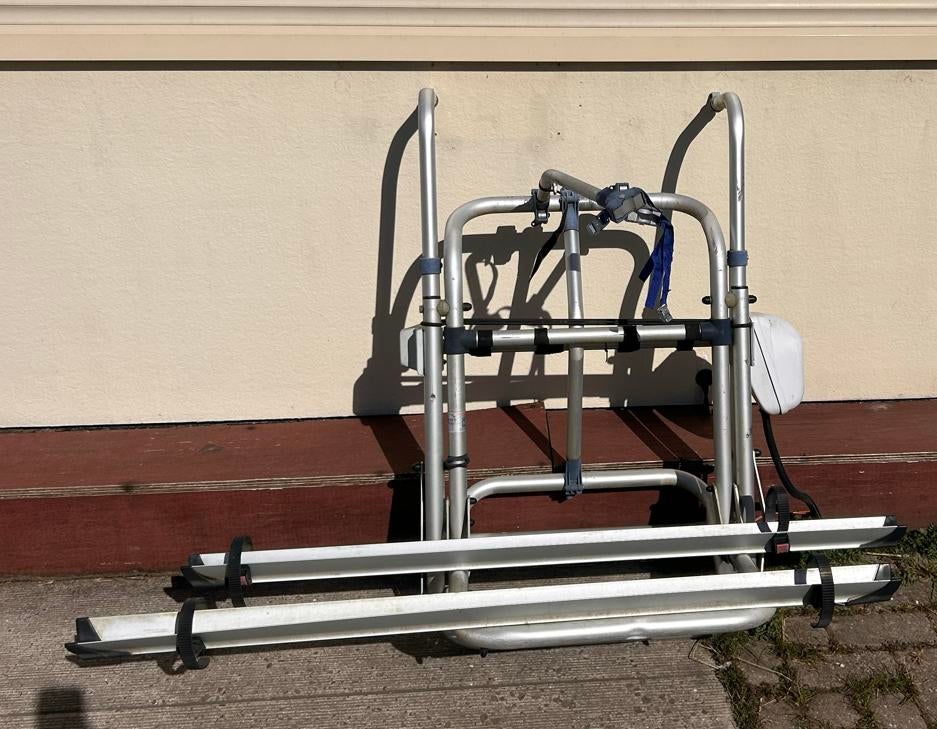 Fietsdrager met elektrische lift voor camper, Auto diversen, Fietsendragers, Gebruikt, Achterklepdrager, Elektrische fiets, Ophalen of Verzenden