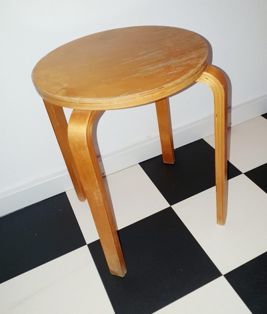 Vintage Ikea Frosta Kruk Van Multiplex, Ophalen, Gebruikt, Hout