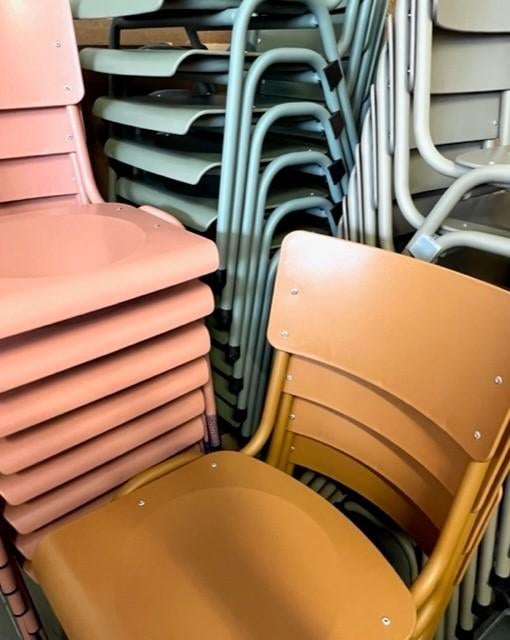 Retro restaurantstoelen nieuw horeca stoelen partij prijs ps, Overige kleuren, NL, Vintage, Ophalen of Verzenden