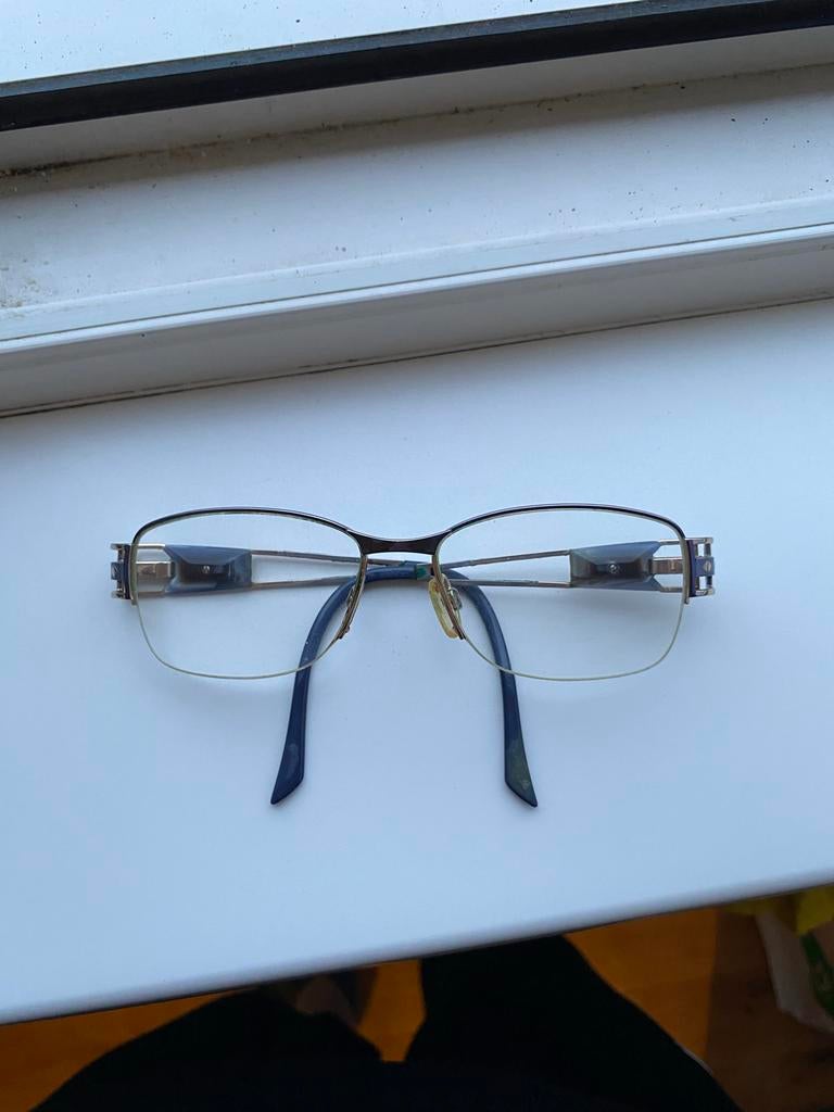 Vintage Cazal Brilmontuur - Designer Bril - Made in Germany, Overige merken, Blauw, Ophalen of Verzenden, Zo goed als nieuw