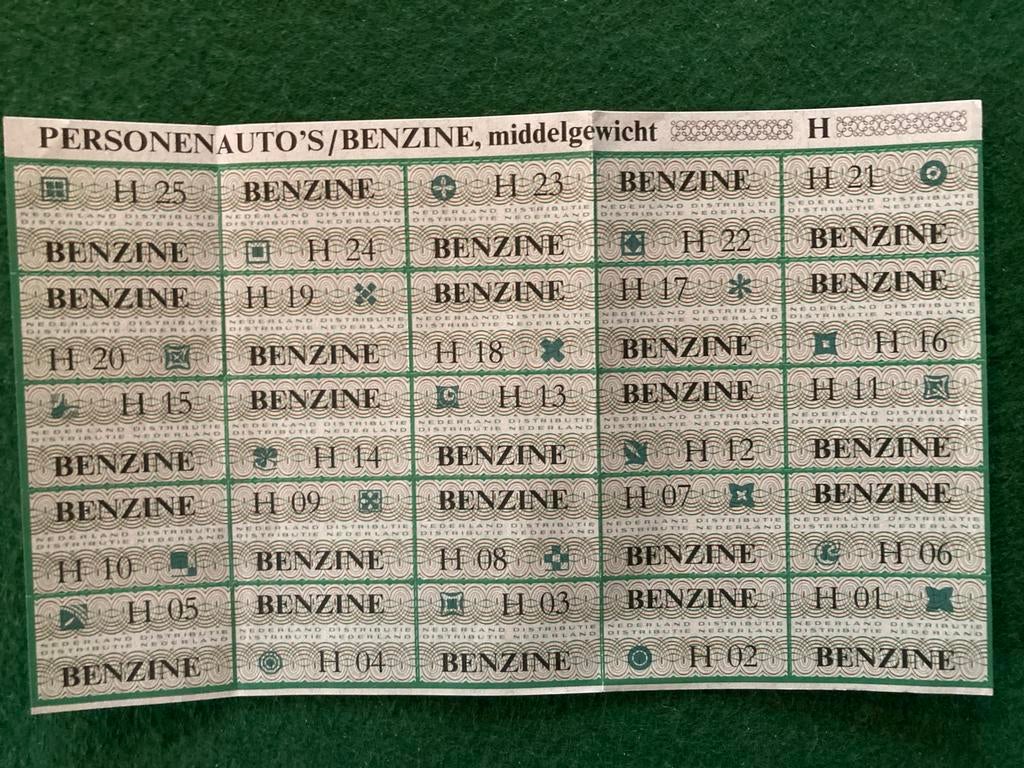 Originele benzinebonnen uit de jaren '70 - Historisch item, Verzamelen, Overige Verzamelen, Ophalen of Verzenden, Zo goed als nieuw